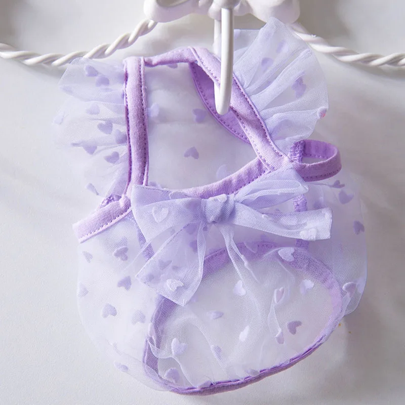 

Summer New Puppy Breathable Love Mesh Sling Dog Skirt Pet Cat Vest Small Dog Chihuahua Yorkshire Dog Clothes