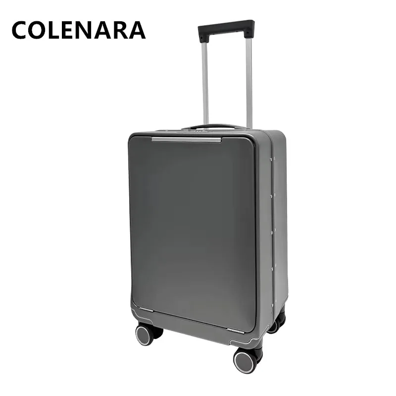 COLENARA Новый 20-дюймовый Чемодан ABS + PC посадочная коробка 24 дюйма алюминиевая рамка