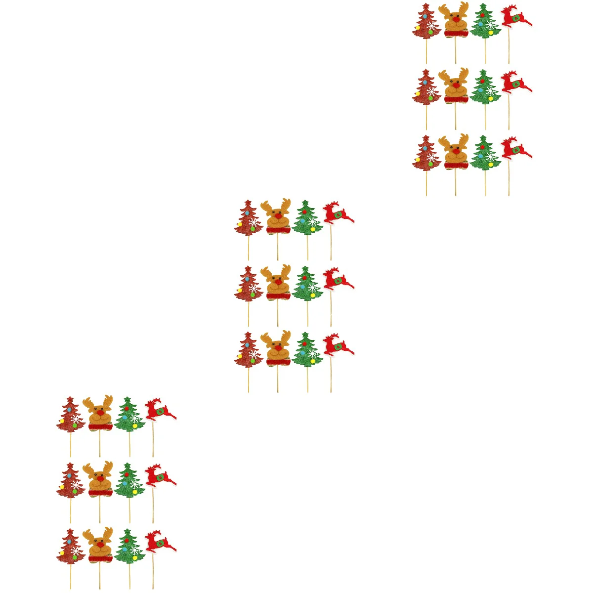 

Christmas Cake Cupcake Topper Picks Partyholiday Dessert Toppers Supplies Decoration Favors Deer Pick Merry Snowman Reindeer