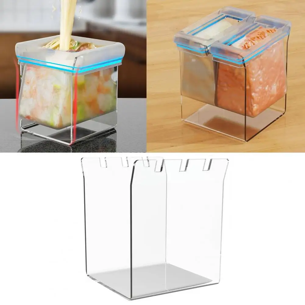 

Zipper Bag Stand Practical Acrylic Zipper Bag Holder Easy Storage Tool for Kitchen Durable Jagged Zipper Bag Support for Home