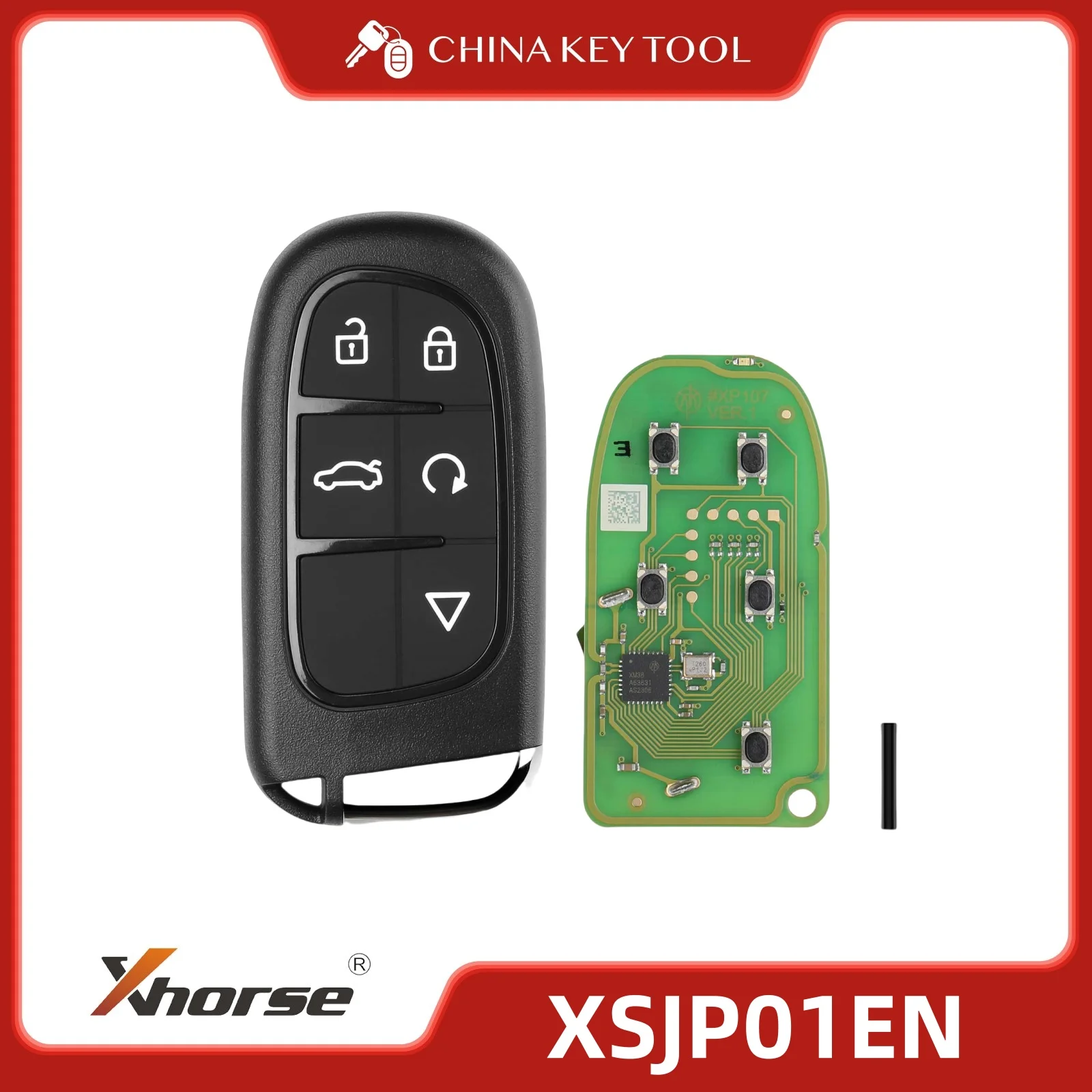 

Умный дистанционный ключ Xhorse XM38 для Jeep Type 5, кнопочный XSJP01EN, глобальная версия