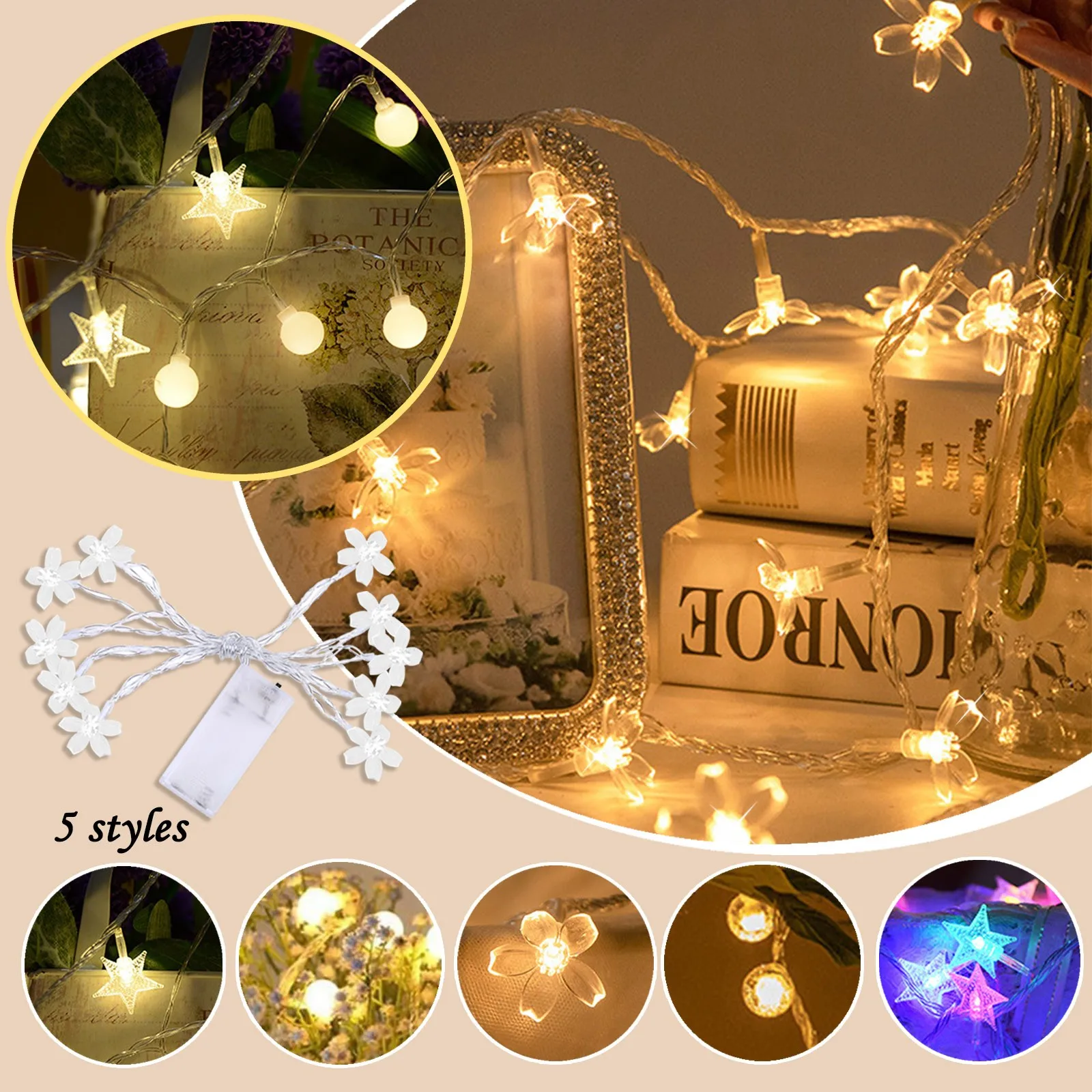 

Simulation Day String String Christmas Battery 1.5m Rose String Rose 10led Color Christmas