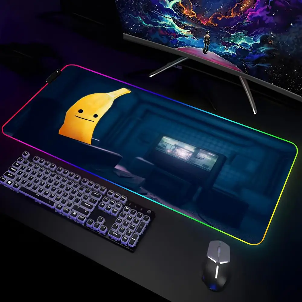 Фото Коврик для мыши My Friend Pedro, игровой RGB-коврик для клавиатуры, коврик для игровых ноутбуков, светодиодный коврик для мыши, защитный коврик для стола, аниме-коврики для мыши №1