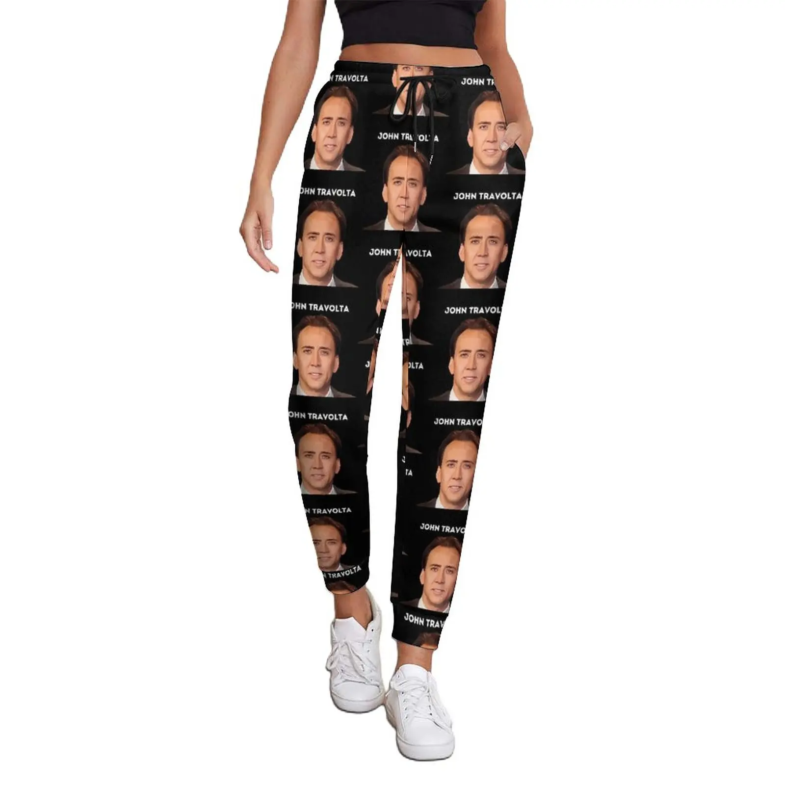 

Nicolas Cage Face Jogger Pants Female Retro Sweatpants Spring Printed Y2K Oversize Trousers Gift Idea