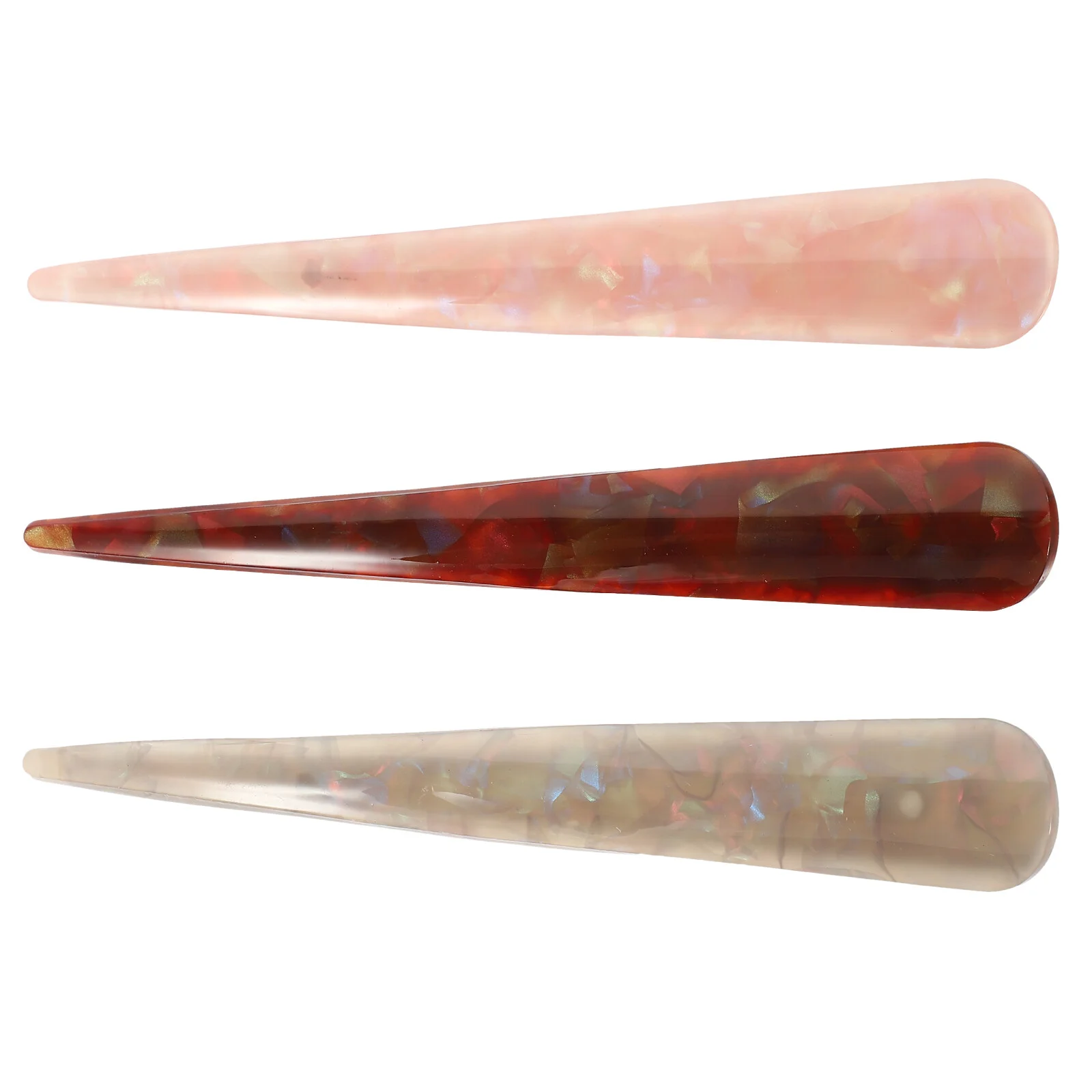 

3 Pcs Decorate Vintage Hair Accessories Clasp Acrylic Clip Large Clips Decoration Women Hairpin Miss