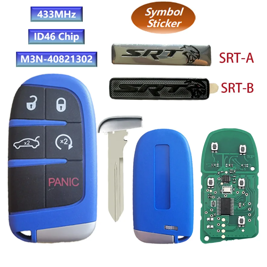 Сменный 5-кнопочный умный дистанционный ключ M3N40821302 Fob 433 МГц для Jeep Grand Cherokee 2013-2018