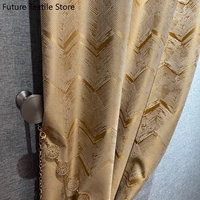 curtains for living room dining bedroom new gold thread luxury living room champagne gold water ripple jacquard curtains