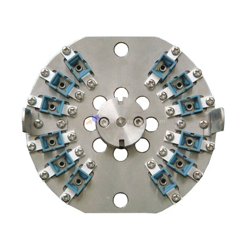 Center Pressure 12 Connectors Round SC/PC Fiber Optic Connector Polishing Jig Fixture