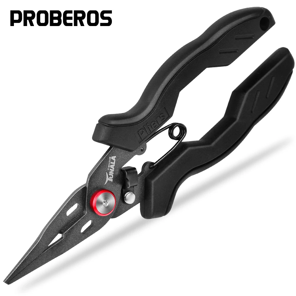 

PROBEROS Multifuctional Fishing Pliers Grip&Cut Lines Split Ring Opener Crimp Sinker&Sleeves Anti-corrosion And Durable Pesca