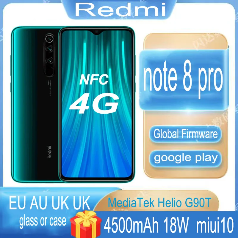 

Смартфон xiaomi redmi note 8 Pro Quad Camera глобальная версия android Helio G90T