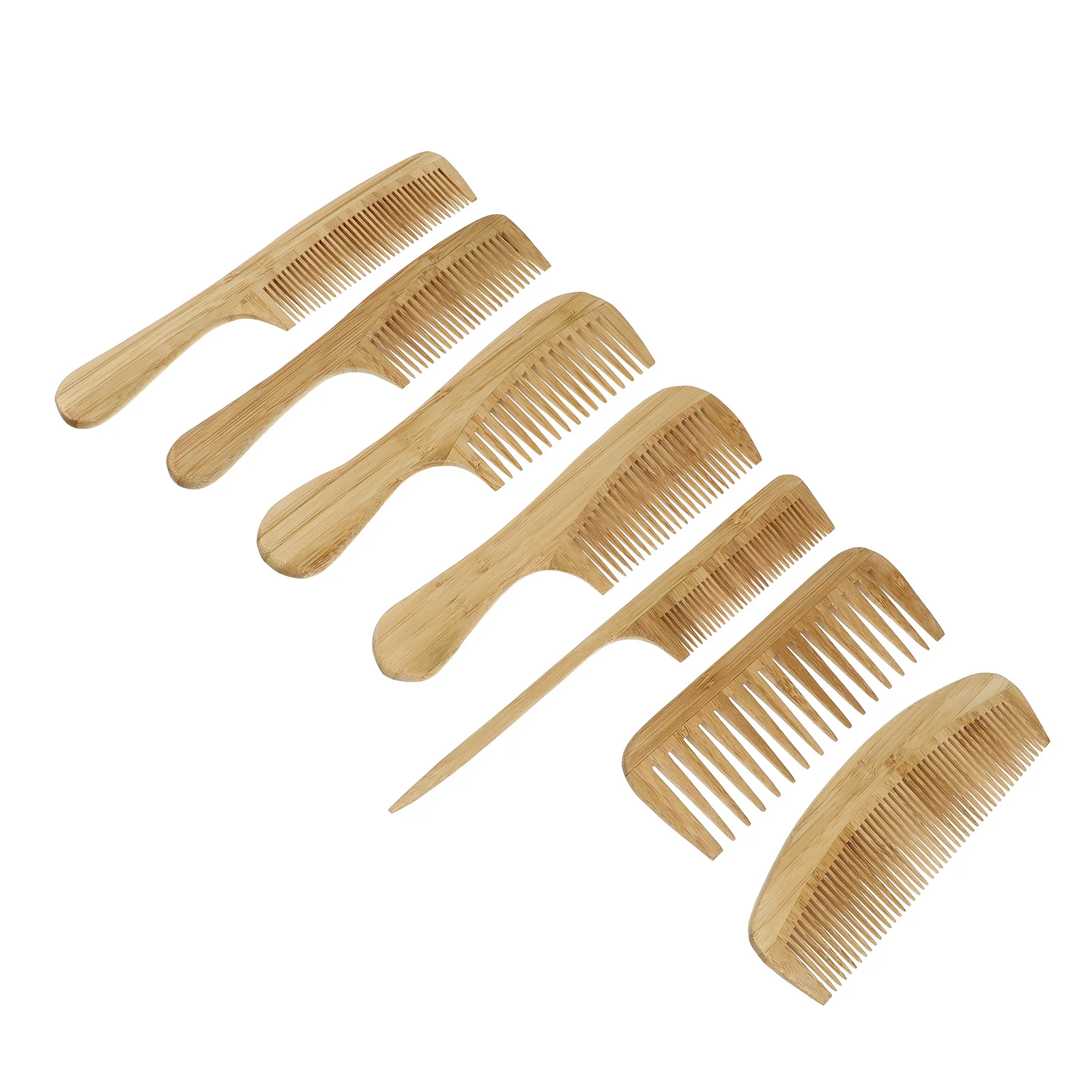 

7Pcs Wet Dry Hair Comb Curly Hair Comb Meridians Comb Tail Comb Wooden Hair Brush Hair Styling Comb