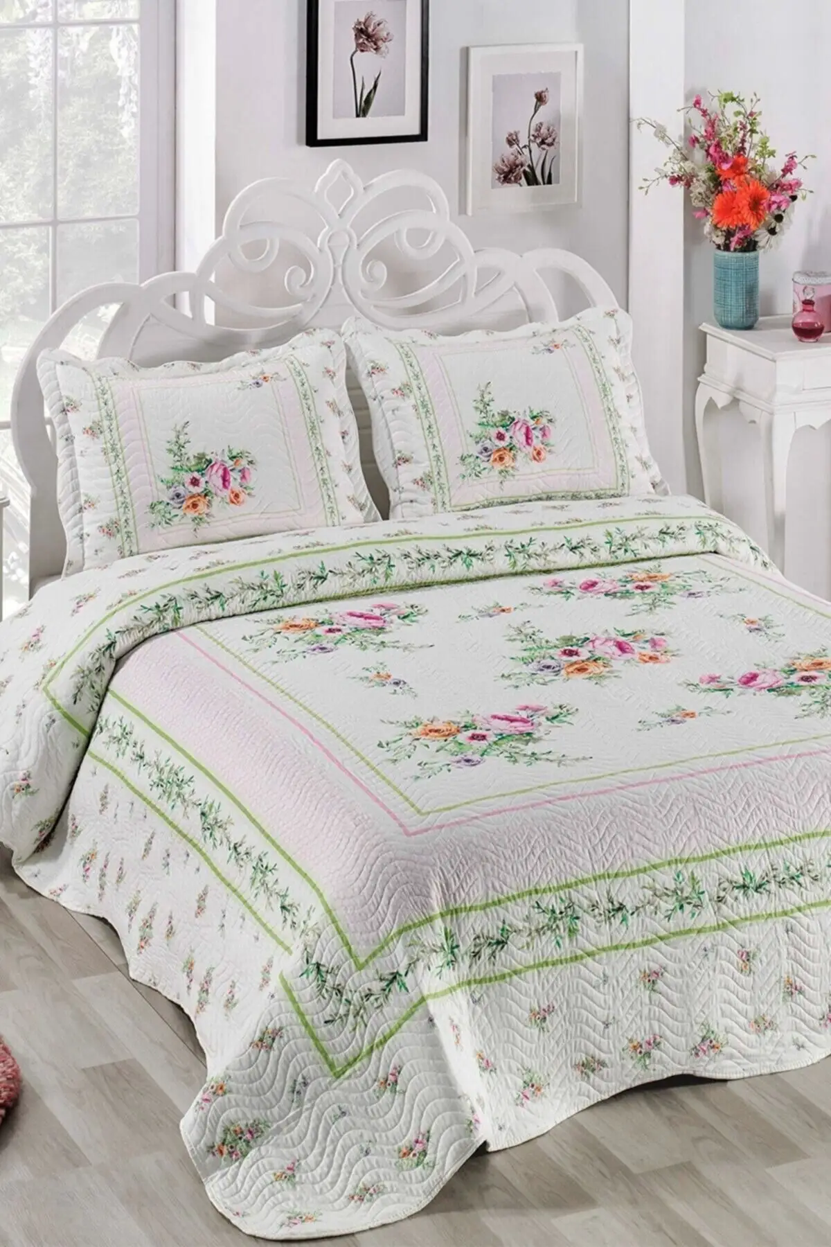 

Clear Double Personality Quilted Bedspread 250x260 Cotton Çarşafsız White Outsize Size Room Textile Home & Furniture