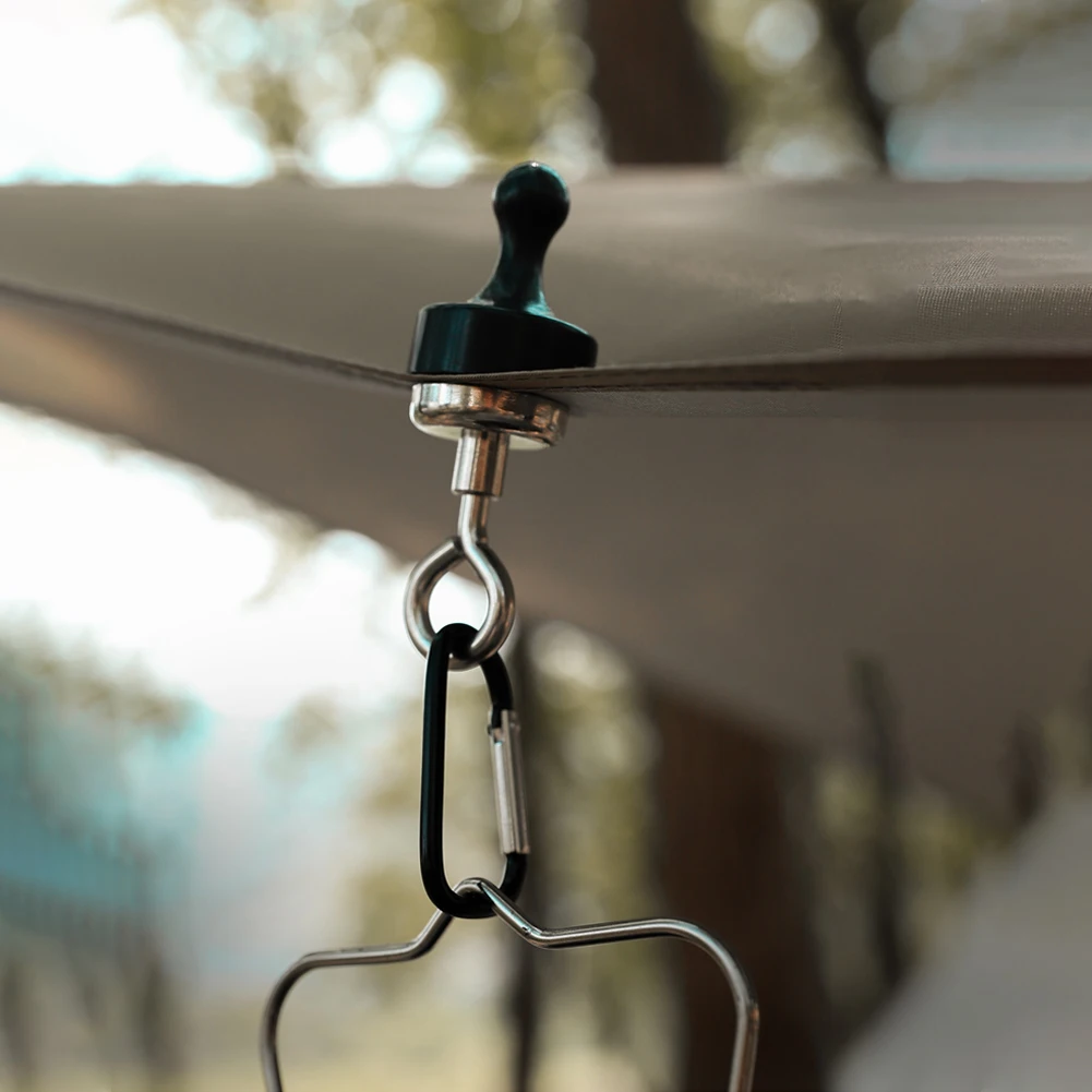 

1pc Magnet Hanger Hook Strong Suction Separable For Outdoor Camping Canopy Tents Refrigerators Buckle Carabiner Tent Accessories