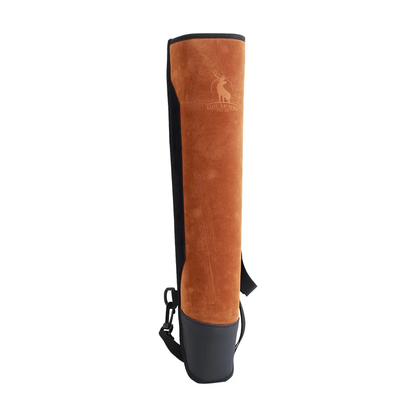 

Leather Quiver Backpack for Arrows Professional Shoulder Bag with Back Shoulder Strap 24 Arrows Backpack Capacity Brown