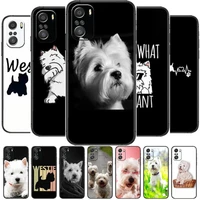 westie dog phone case for xiaomi mi 11 lite pro ultra 10s 9 8 mix 4 fold 10t 5g black cover silicone back prett