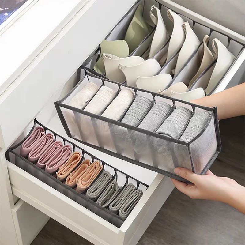 

Home Closet Organizer Drawer Sorting Organizers Storage Box Wardrobe Organizador for Underwear Socks Bra Scarves Divider Boxes