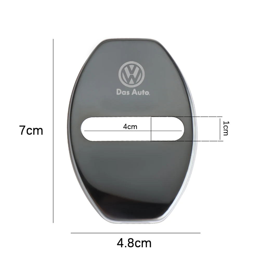 Фото 4 шт. защитные накладки на дверные замки из нержавеющей стали для Volkswagen VW GTI Golf8 Polo Passat Mk6 MK7 Tiguan R RLine Magotan №5