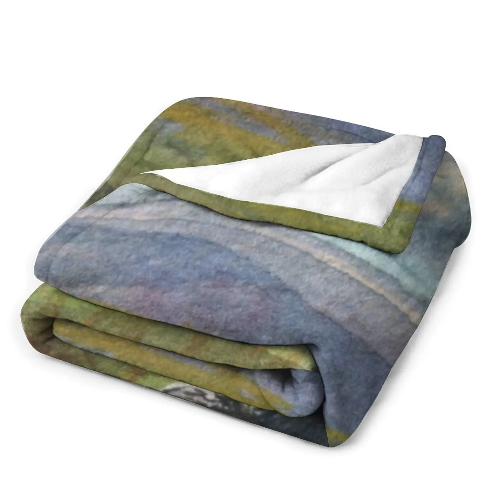 Бордер колли собака медитирует на горы и перед тем как он бросит одеяло Furrys для