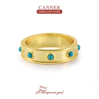 canner turquoise 925 sterling silver rings for women bijoux femme natural zircon fine jewelry accessories wedding party anel