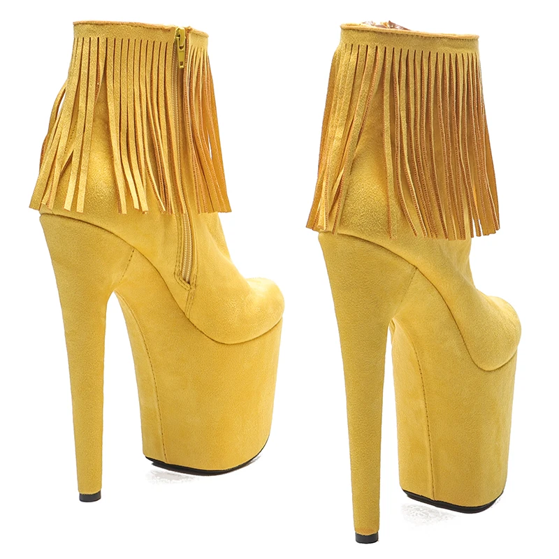 Leecabe 20CM/8Inches suede upper New Boots Nightclub Stage Fashion Club Stage Performance High Heel Bottom Boots 2B