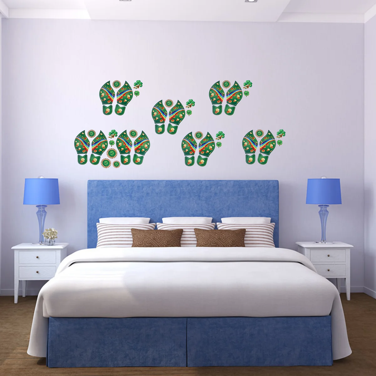 Наклейки на пол со следами наклейки день Святого Патрика противоскользящие