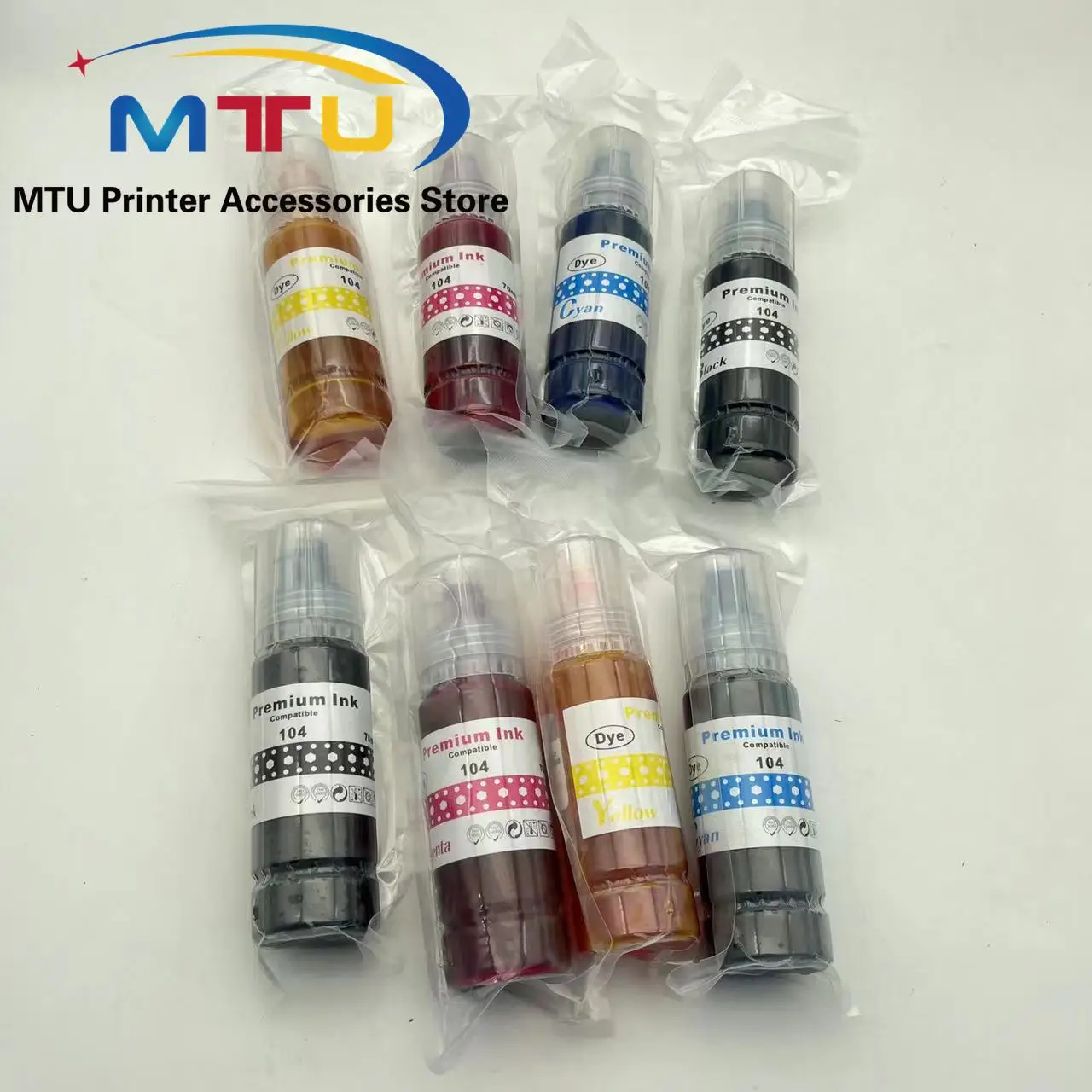 Запасные чернила 104 для Epson ET-1810 ET-2710 ET-2720 ET-2810 ET-2820 ET-2830 ET-2840 70ml/Bottle