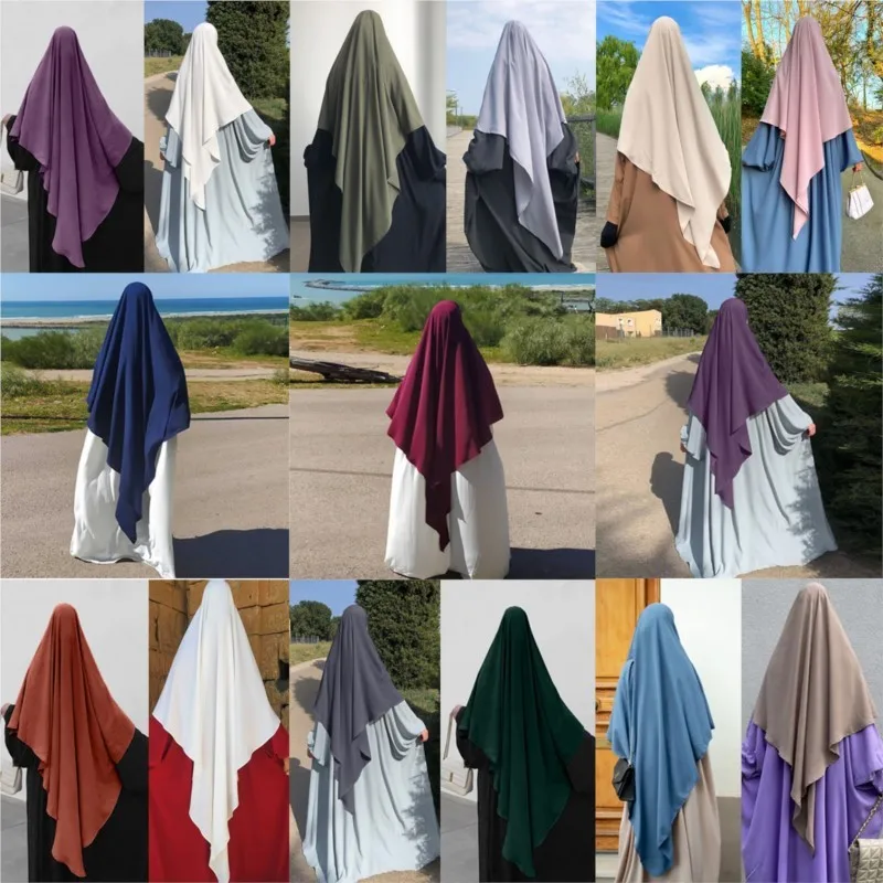 15 Colors Muslim Shopee Middle East Dubai Turkish Abaya Headscarf A Woman's Headscarf In Solid Colors