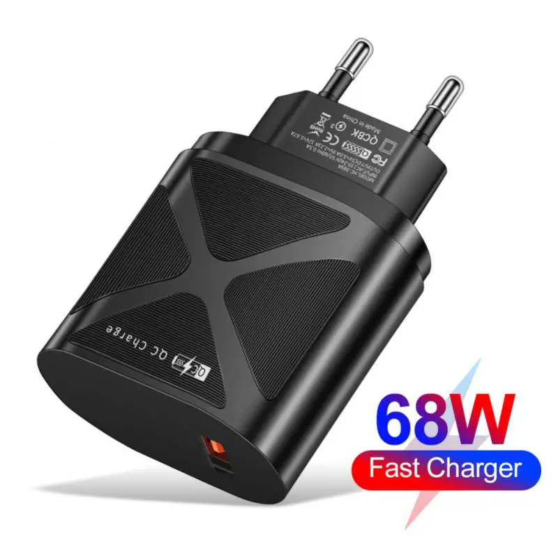 

USB Charger 4 Ports EU US QC 3.0 68W Fast Charging Wall Charger Adapter For IPhone 13 12 11 Samsung Xiaomi Phone Charger