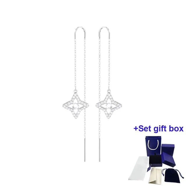 

SWA High Quality Fashion Charm Earrings Sparkling DanceEarrings Beautiful Gift Box Free Shipping