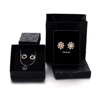 ring earrings necklace gift box jewelry birthday box ribbon penh blue ribbon jewelry set boxes black cardboard craft paper box
