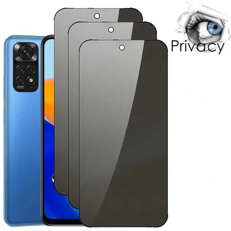 3/2/1Pcs Privacy Tempered Glass For Xiaomi Redmi Note 11S 5G 4G Anti Glare Screen Protector Note 11s Anti-spy Protective Glass