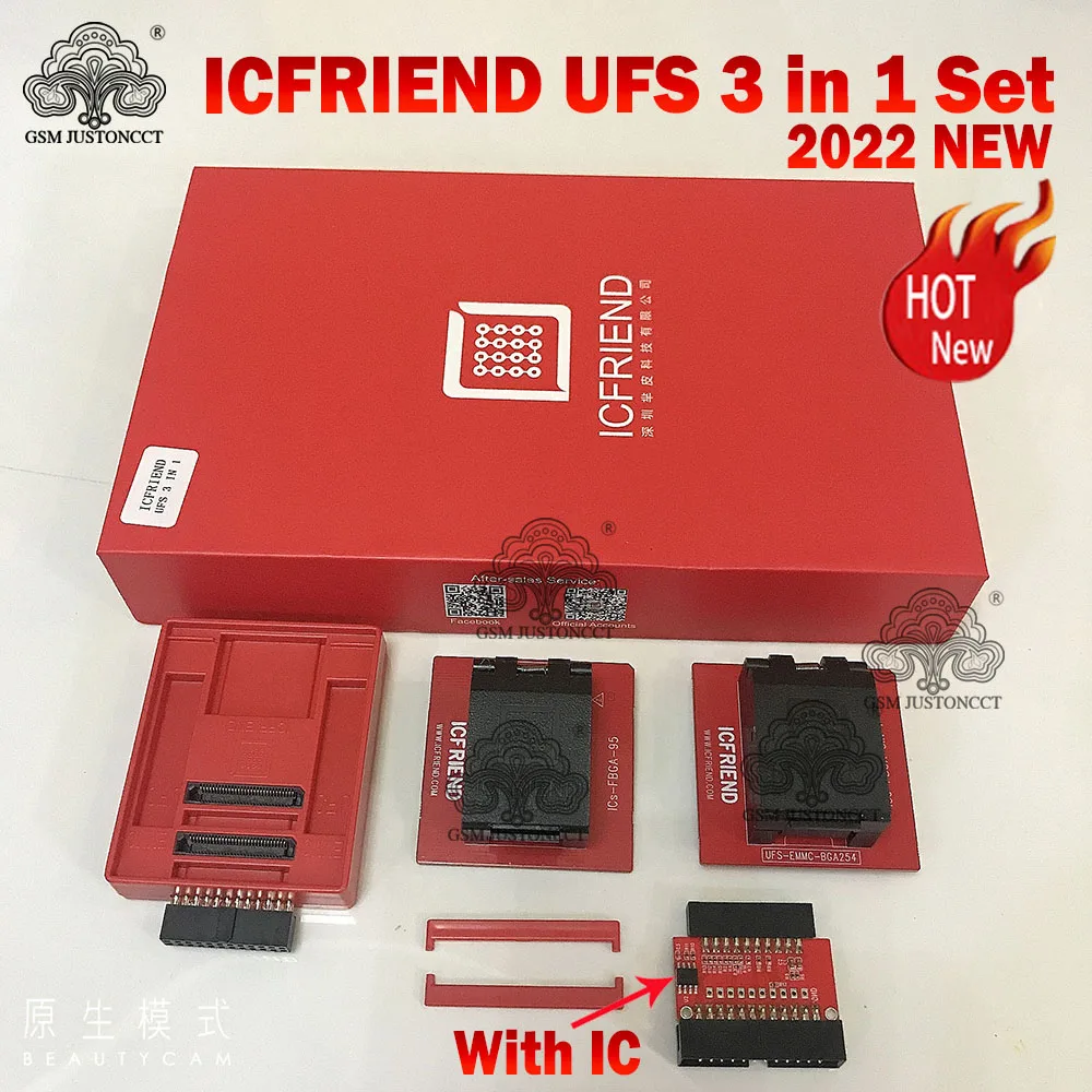 Новинка 2022 оригинальные UFS разъем адаптера ICFriend ICs-UFS 3 в 1 поддержка BGA254 BGA153 BGA95 для