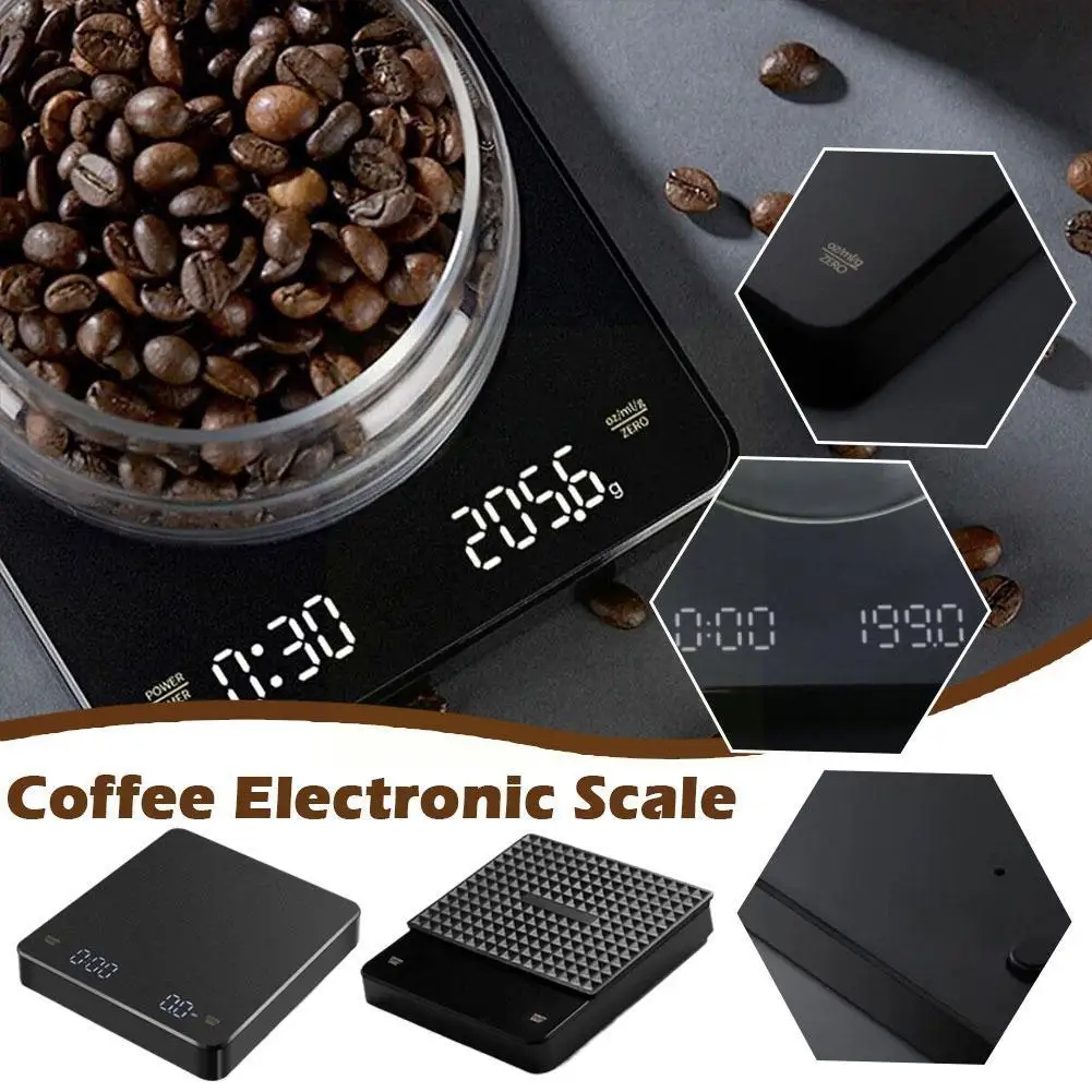 

Электронные весы C2U1, кухонные весы со встроенным автоматическим таймером и зарядкой от аккумулятора, 3 кг, 0,1