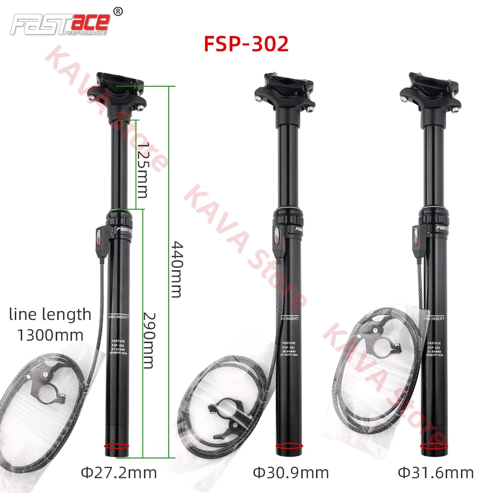 Фото Велосипедный подседельный штырь Fastace FSP301 302 303 MTB с внешней/внутренней проводкой троса, дроппер для горного велосипеда, регулировка высоты с дистанционным управлением, запчасти для велосипедов №5