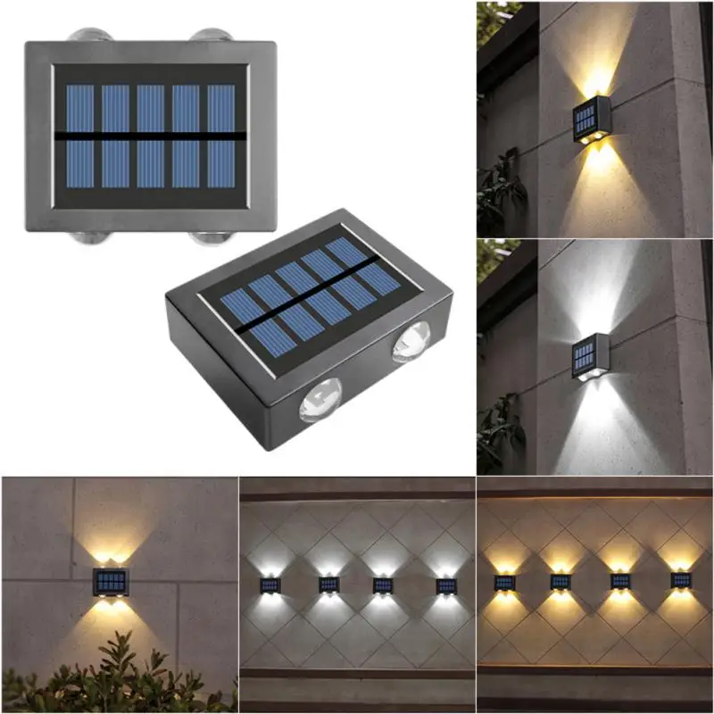 

1/3pcs Solar Led Light Outdoor Waterproof Solar Led Light Sunlight Lamp For Street Balcony Decor Outdoor Garden Solar Wall Lamp