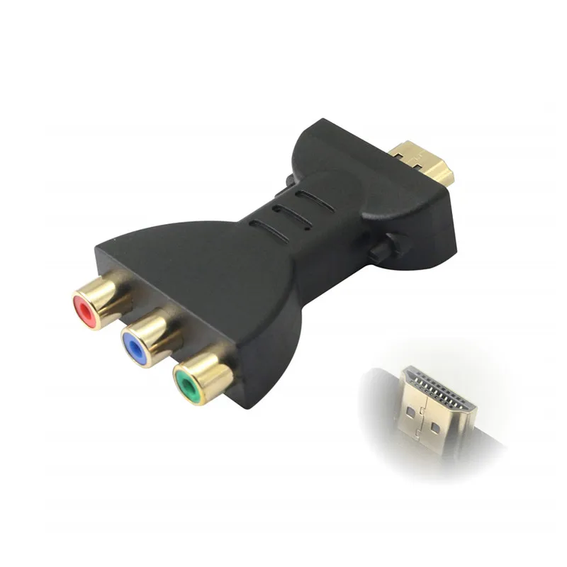 

Внешний адаптер 720P 1080p, HDMI штекер на 3 RCA разъема, композитный AV аудио компонент, видео конвертер для HD ТВ, DVD проектора, ЖК-дисплея