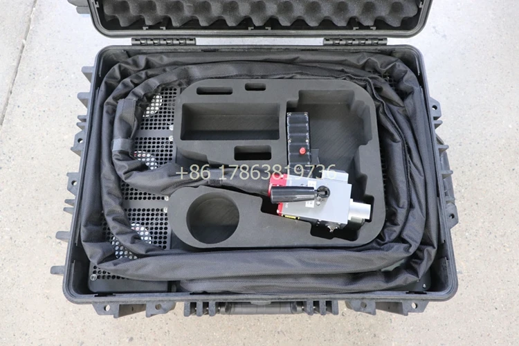 Портативная импульсная лазерная чистящая машина мощностью 300 Вт мини-тележка