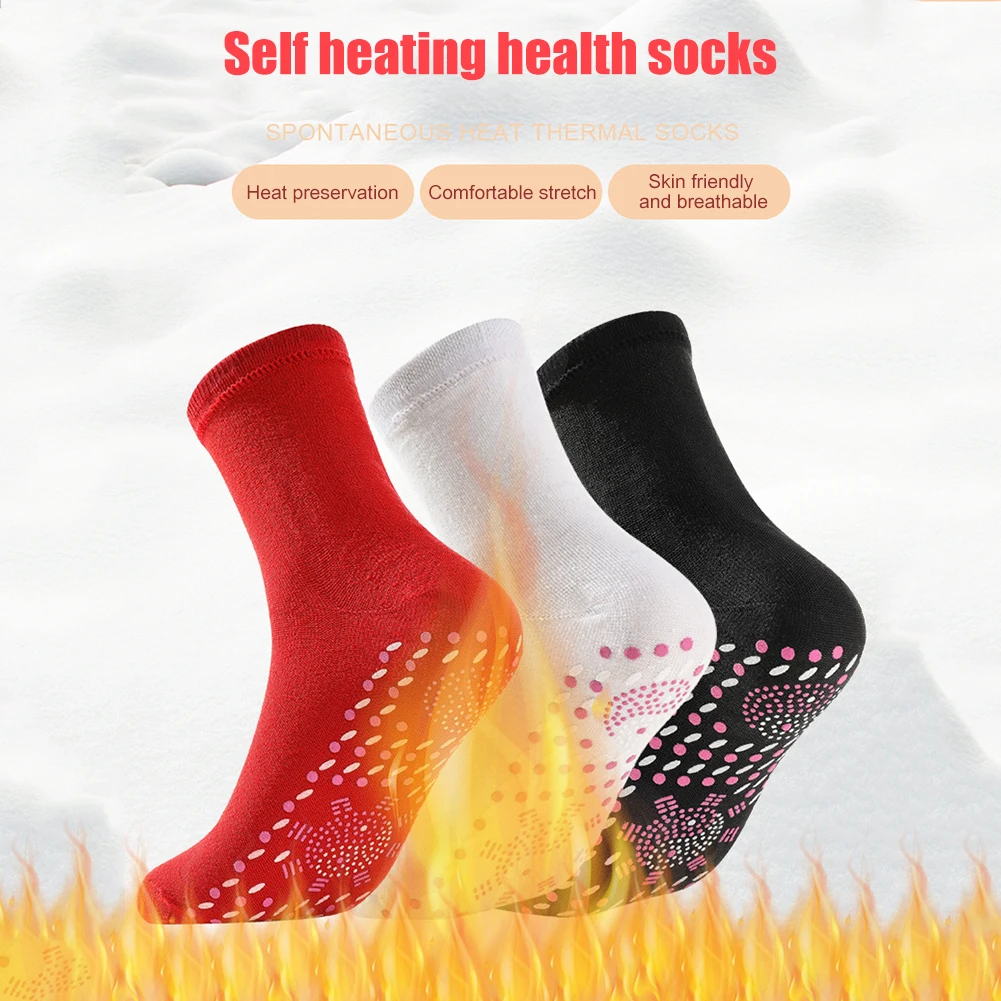

Зимние Самонагревающиеся Носки 2 шт., термоноски с подогревом для массажа ног, магнитной терапии, носки с подогревом для здоровья, Нескользя...