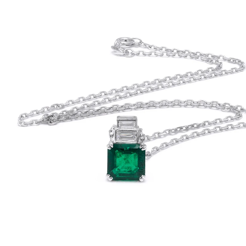 CADERMAY Muzo зеленые лабораторные Подвески с квадратным изумрудом для выращивания