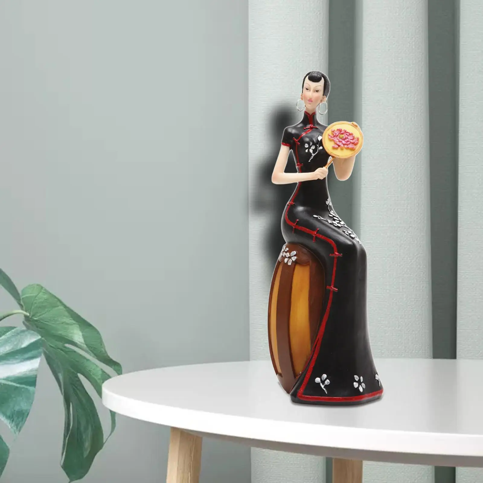 

Lady Figurine Elegance Lady Sculpture for Cabinet Living Room Desktop Home Decor