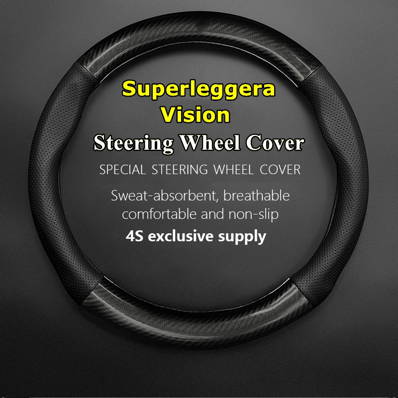 

Non-slip Case For MINI Superleggera Vision Steering Wheel Cover Genuine Leather Carbon Fiber