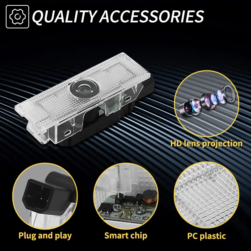 Светодиодный светильник с логотипом двери автомобиля Ghost Shadow приветственная