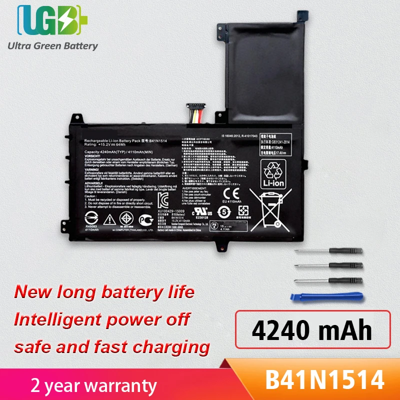 

UGB New B41N1514 N543UA Battery For Asus Q503UA Series Q503UA-BHI5T16 Q503UA-BSI5T17 N543UA-1A 0B200-0178000