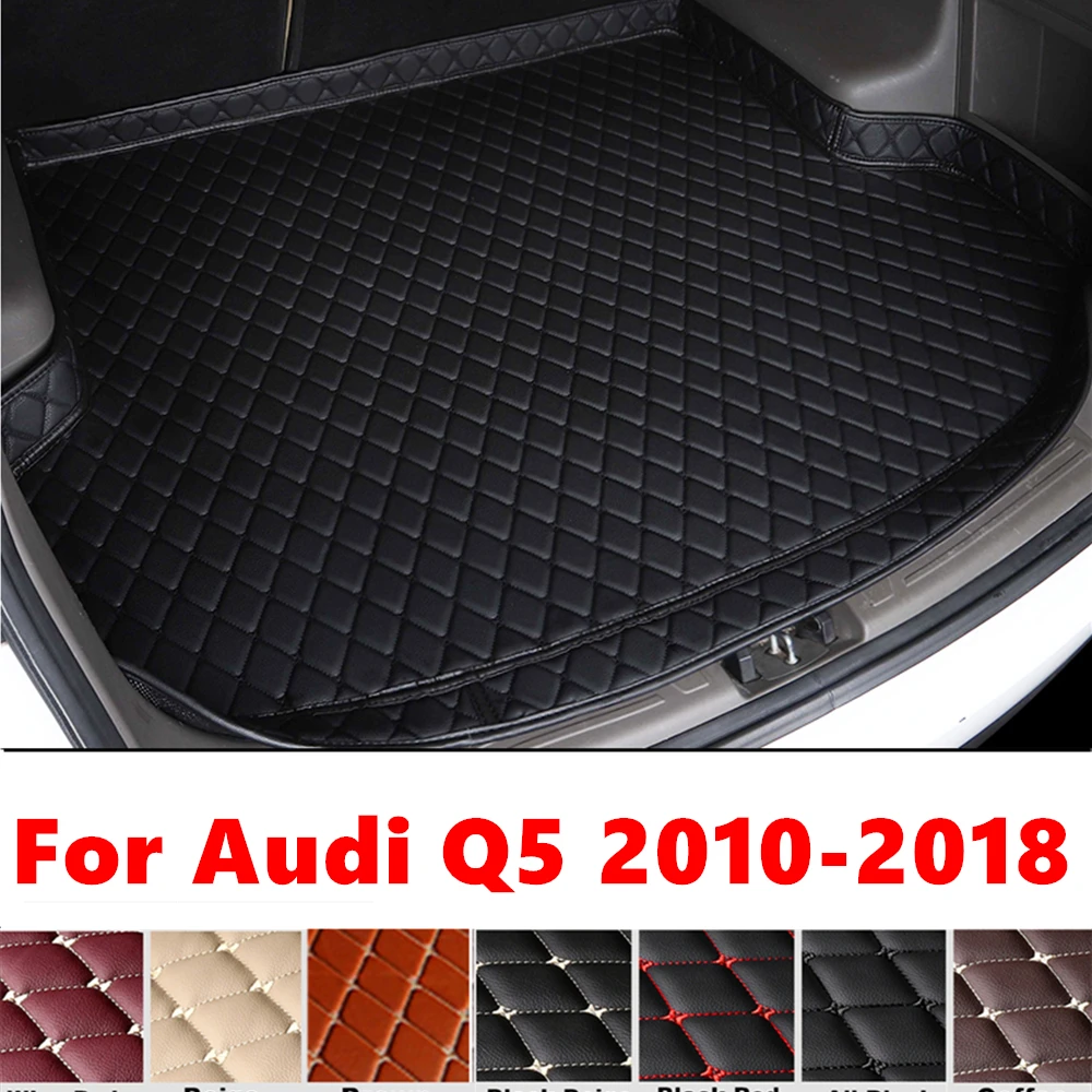 Фото Высокий боковой коврик в багажник автомобиля для AUDI Q5 2018 2017 2016 15-2010 XPE Защитная крышка заднего багажника Подставка для багажника Коврик для багажа №1