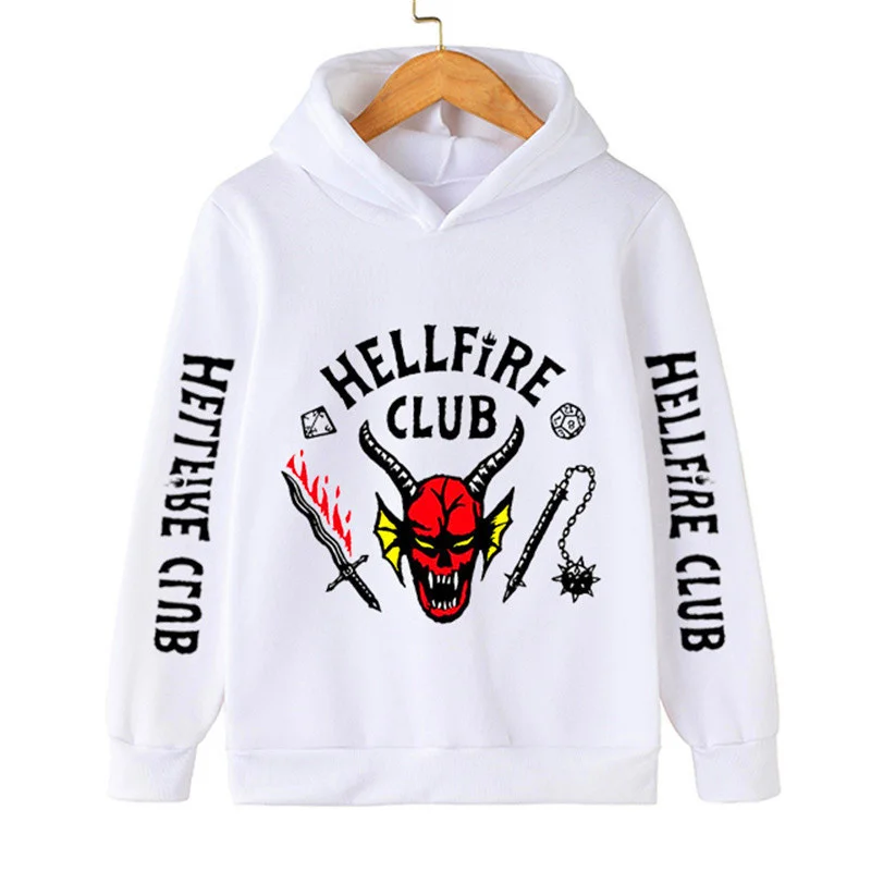 

Kids Boys Stranger Things 4 Hoodies Cotton Long Sleeve Pullovers Tops Children Autumn Sweatshirt 4-14 Years Boys Girls Clothes