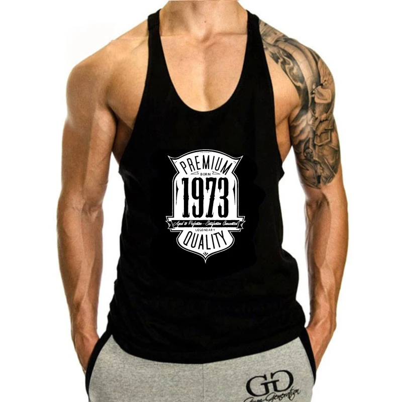 

Aged To Perfection Born In 1973 44th Birthday Gift Mens Graphic Printed tank top men Top Tees Custom Any Logo sleeveless