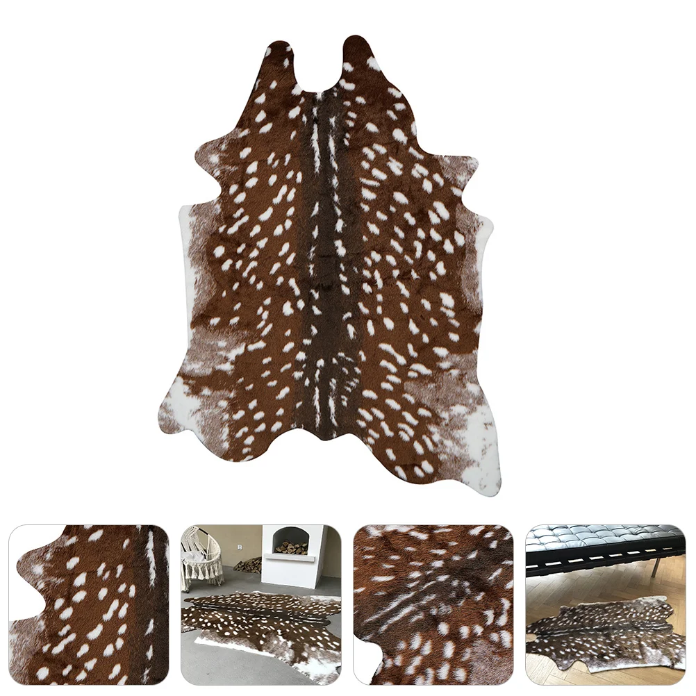 

Animal Floor Rug Alfombra De Para La Cowhide Rug Faux Plush Area Rug Carpet Artificial Faux Deer Rug