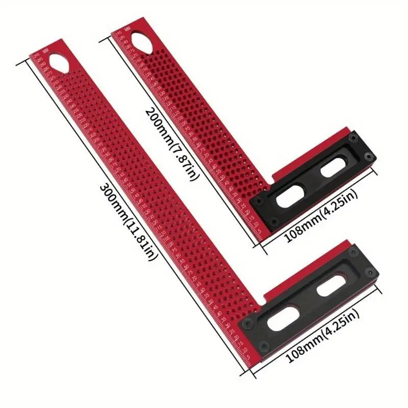 652f Scribling Square Line Tool Woodworking Rescaing Ruler Ruler Aluminum Framing Square L Type Ruler Scriber (art.: 3920d1dcdce69) - 3920d1dcdce69