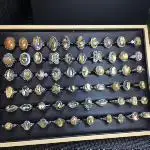 Цельный блок серебро 925 пробы с натуральным золотым рутиловым титаном кварцевым