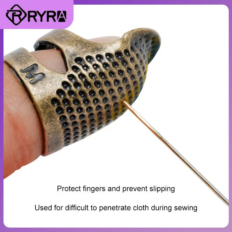 

2/4/5PCS Handworking Brass Thimble Anti Slip Ring Antique Thimble Ring Antique Thimble Retro Finger Protector Diy Sewing Tools